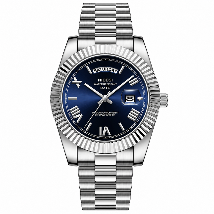 NIBOS Classic Steel Watch