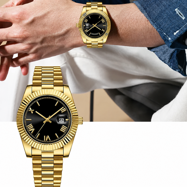 NIBOS Classic Steel Watch