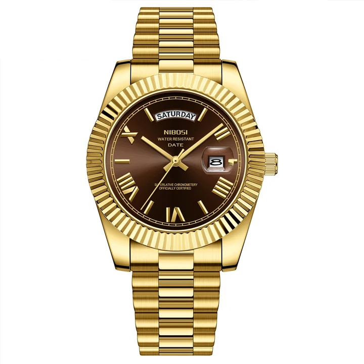 NIBOS Classic Steel Watch