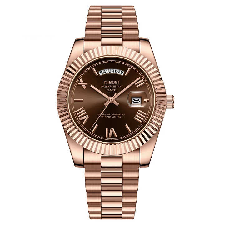 NIBOS Classic Steel Watch