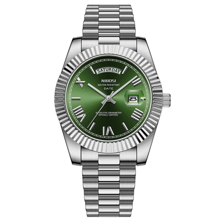 NIBOS Classic Steel Watch