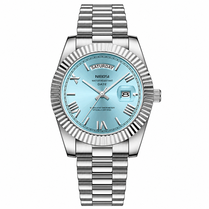 NIBOS Classic Steel Watch