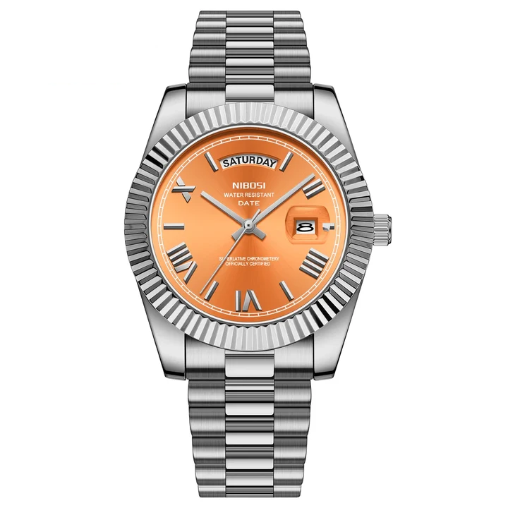 NIBOS Classic Steel Watch
