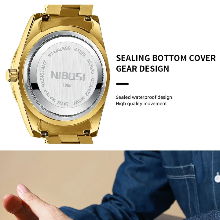 NIBOS Classic Steel Watch