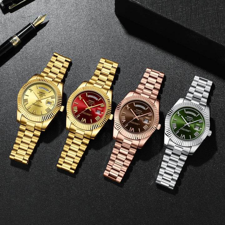 NIBOS Classic Steel Watch