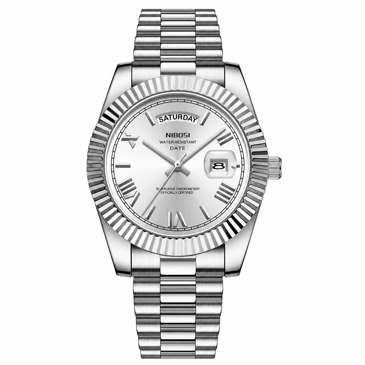 NIBOS Classic Steel Watch
