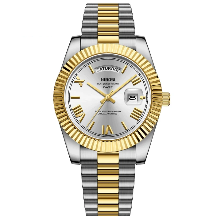 NIBOS Classic Steel Watch