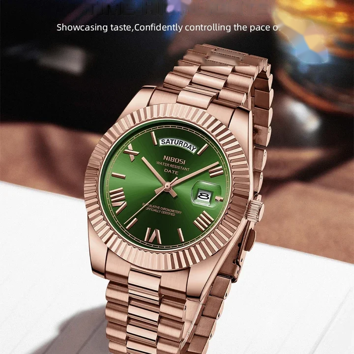 NIBOS Classic Steel Watch